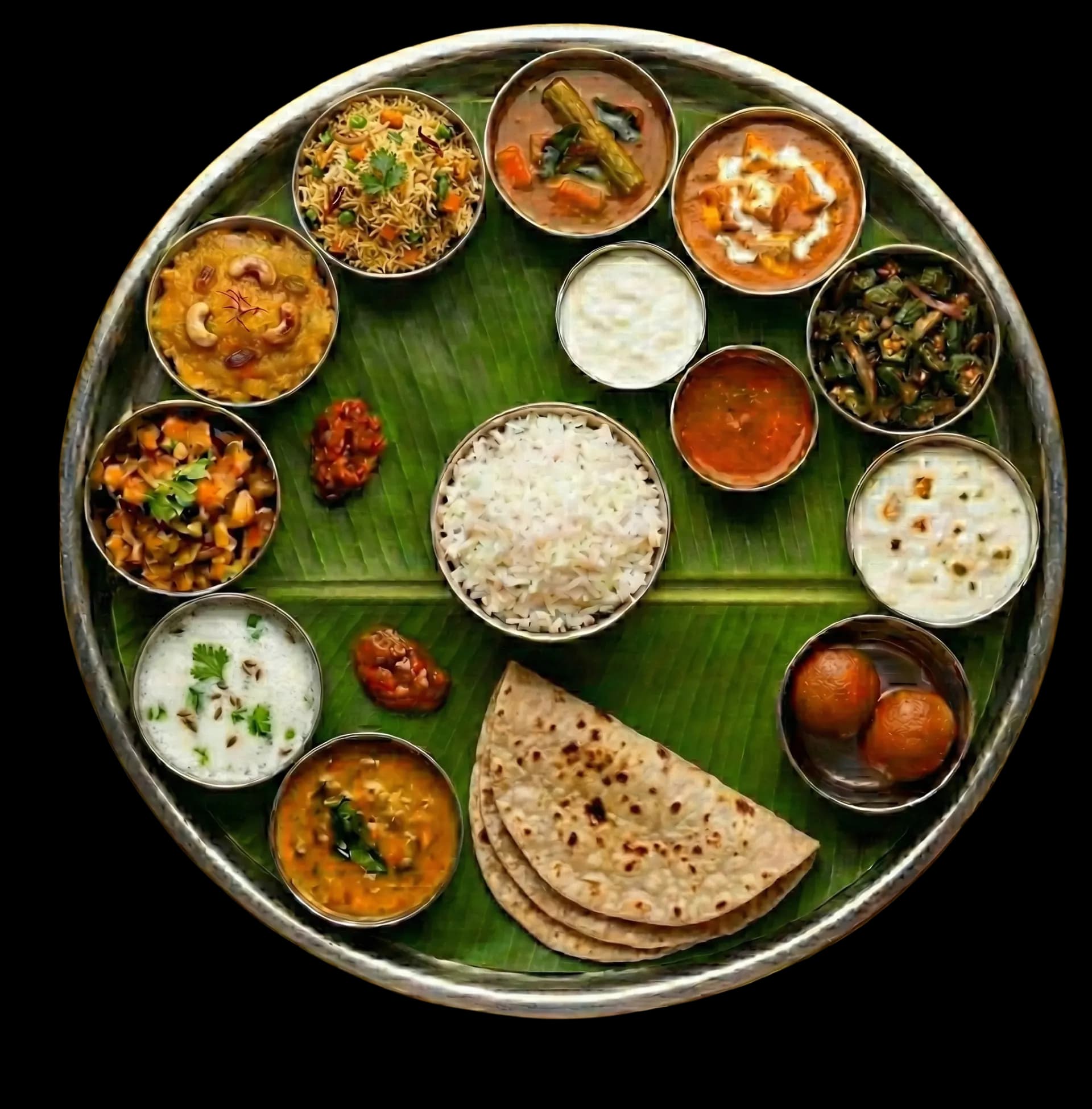 A South Indian thali with dosa, sambar and chutneys at VegNation Utrecht