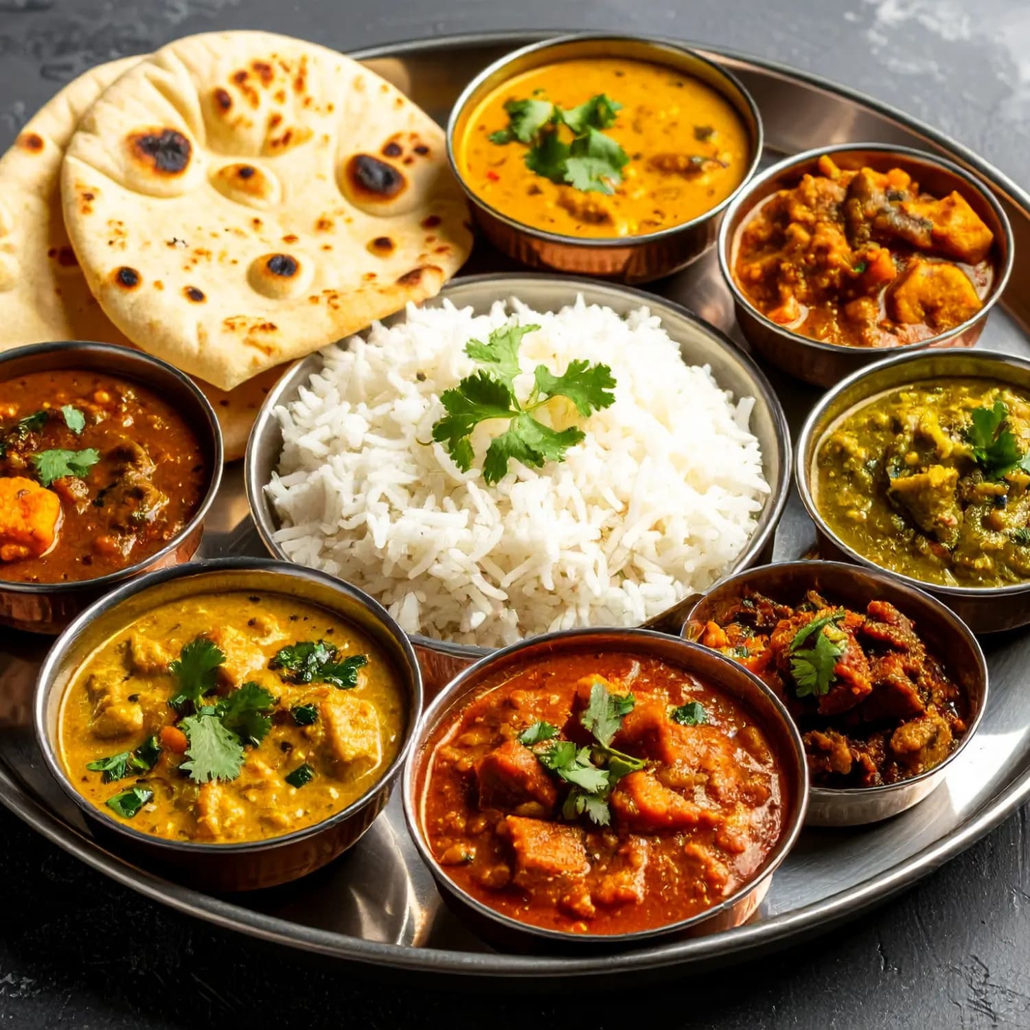 Noord-Indiase curry's uit het dinermenu van VegNation Utrecht.